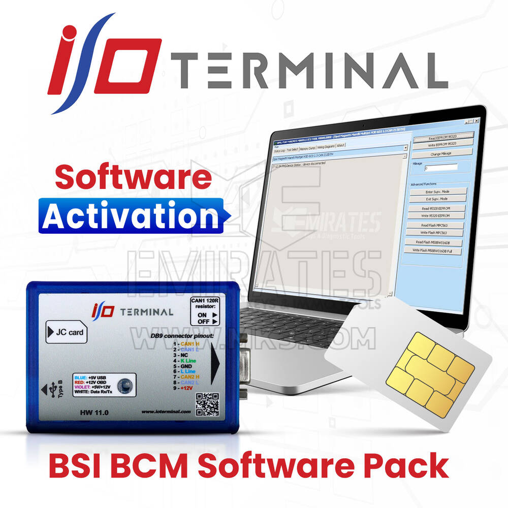 I/O IO Terminal Multi Tool - BSI BCM Software Pack Activation