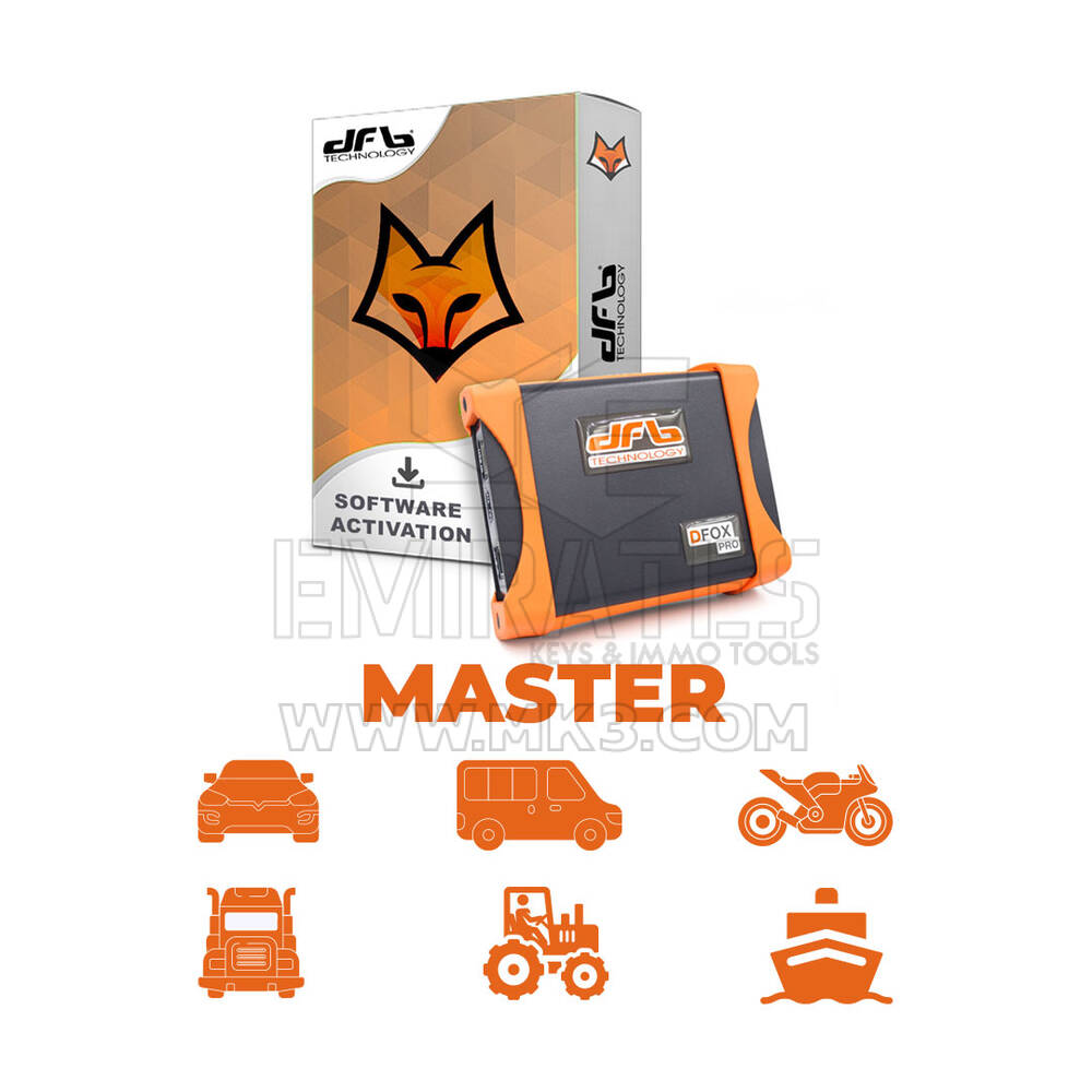 Dfox Master Full OBD Light + Heavy + Pro ECU Programming Package