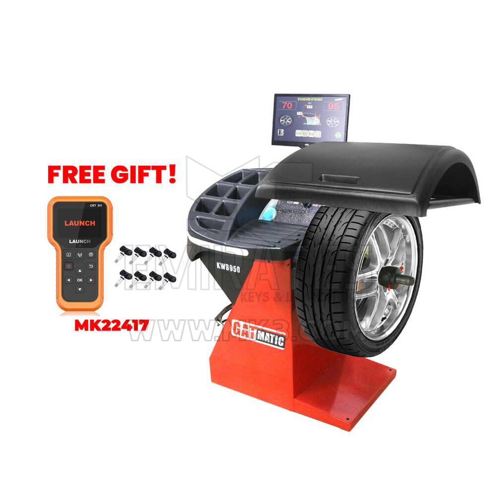 GATmatic KWB-950 Wheel Balancer Machine with Free Gift ( Launch CRT511 )