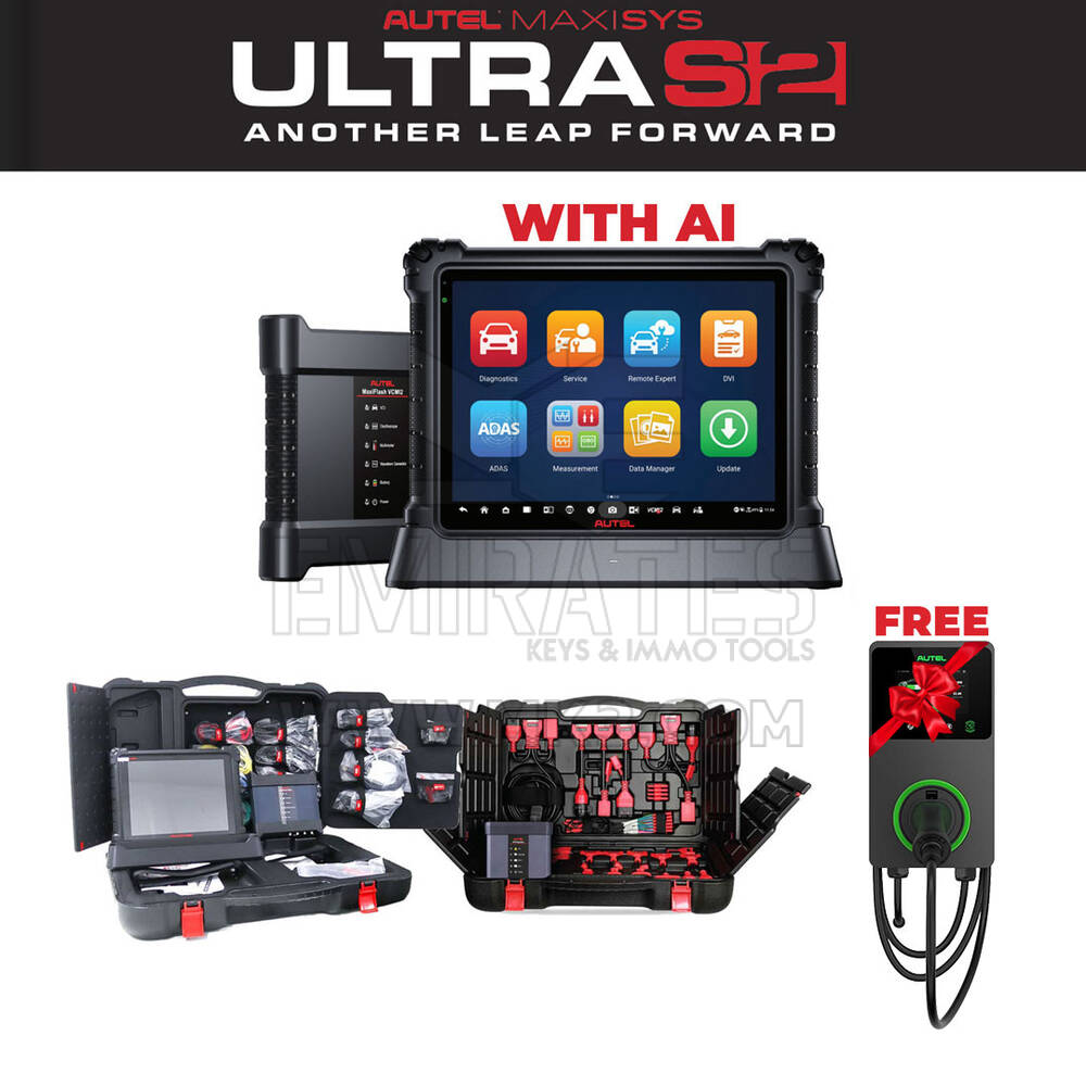 Autel MaxiSys Ultra S2 & EV Diagnostics Upgrade Kit + FREE Autel MaxiCharger AC Wallbox EU AC W22 Bundle
