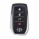Chave remota inteligente original Toyota Fortuner 2016-2022 com 4 botões e 433MHz (código: 89904-0K091)
