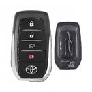 Chave remota inteligente original Toyota Fortuner SW4 2016-2022 com 4 botões e 433 MHz
