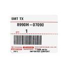 New Toyota Avalon 2019 Genuine Smart Remote Key 4 Buttons 433MHz OEM Part Number: 8990H-07090 - FCC ID: HYQ14FEB  | Emirates Keys -| thumbnail