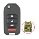 Coque de clé télécommande à rabat modifiée Honda 3+1 boutons