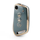 Nano – couvercle de haute qualité pour clé télécommande pliable Baojun, 3 boutons, couleur grise, BJ-D11J