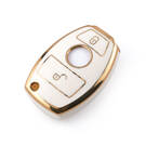 New Aftermarket Nano High Quality Cover For Mercedes Benz Remote Key 2 Buttons White Color Benz-A11J2 | Emirates Keys -| thumbnail