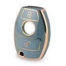 Nano High Quality Cover For Mercedes Benz Remote Key 2 Buttons Gray Color Benz-A11J2