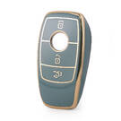 Nano High Quality Cover For Mercedes E Series Remote Key 3 Buttons Gray Color Benz-B11J3