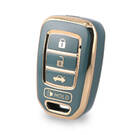 Nano – housse de haute qualité pour clé télécommande Honda CR-V, 3 + 1 boutons, couleur grise, HD-D11J4