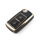 New Aftermarket Nano High Quality Cover For Volkswagen Smart Remote Key 2 Buttons Black Color VW-A11J2 | Emirates Keys -| thumbnail