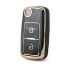 Nano High Quality Cover For Volkswagen Smart Remote Key 2 Buttons Black Color VW-A11J2