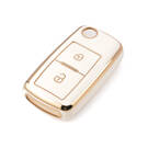 New Aftermarket Nano High Quality Cover For Volkswagen Smart Remote Key 2 Buttons White Color VW-A11J2 | Emirates Keys -| thumbnail