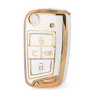 Nano High Quality Cover For Volkswagen Flip Remote Key 4 Buttons White Color VW-B11J4