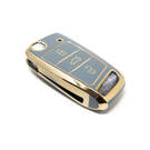 New Aftermarket Nano High Quality Cover For Volkswagen MQB Flip Remote Key 3 Buttons Gray Color VW-E11J | Emirates Keys -| thumbnail