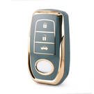 Capa nano de alta qualidade para chave remota Toyota 3 botões cor cinza TYT-A11J3