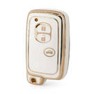 Capa nano de alta qualidade para chave remota Toyota 3 botões cor branca TYT-H11J3A