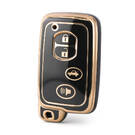 Capa nano de alta qualidade para chave remota Toyota 4 botões cor preta TYT-H11J4