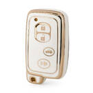 Capa nano de alta qualidade para chave remota Toyota 4 botões cor branca TYT-H11J4