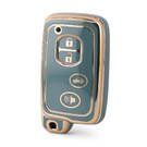 Capa nano de alta qualidade para chave remota Toyota 4 botões cor cinza TYT-H11J4