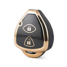 Capa nano de alta qualidade para chave remota Toyota 2 botões cor preta TYT-K11J2