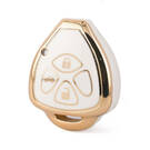 Capa nano de alta qualidade para chave remota Toyota 3 botões cor branca TYT-K11J3B