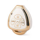 Capa nano de alta qualidade para chave remota Toyota 4 botões cor branca TYT-K11J4