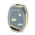 Нано-высококачественный чехол для дистанционного ключа Ford с 3 кнопками серого цвета Ford-L11J