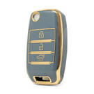 Capa nano de alta qualidade para Kia Flip Remote Key 3 botões cor cinza KIA-B11J3