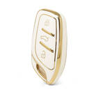 Nano – couvercle de haute qualité pour clé télécommande Roewe, 3 boutons, couleur blanche, RW-B11J