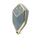 Nano – housse de haute qualité pour clé télécommande Shenlan, 4 boutons, couleur grise, SL-A11J