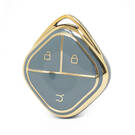 Nano – housse de haute qualité pour clé télécommande intelligente Wuling, 3 boutons, couleur grise, WL-E11J