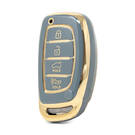 Cover Nano di alta qualità per chiave remota Hyundai Tucson Smart 4 pulsanti colore grigio HY-A11J4A