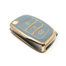 Nuova cover aftermarket Nano di alta qualità per Hyundai Flip chiave remota 3 pulsanti colore grigio HY-B11J3A | Chiavi degli Emirati -| thumbnail