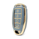 Cover Nano di alta qualità per chiave telecomando Hyundai Kona 4 pulsanti colore grigio HY-D11J4B