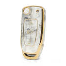 غطاء نانو رخام عالي الجودة لمفتاح ريموت تاتا 3 ازرار لون ابيض TATA-B12J