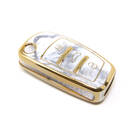 Nuova copertura in marmo Nano di alta qualità aftermarket per chiave remota Audi Flip 3 pulsanti colore bianco Audi-C12J | Chiavi degli Emirati -| thumbnail