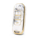 غطاء نانو رخام عالي الجودة لمفتاح باوجون ريموت 3 ازرار لون ابيض BJ-A12J