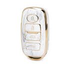 غطاء نانو رخام عالي الجودة لمفتاح بيرودوا 4 ازرار لون ابيض PRD-A12J