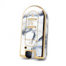 غطاء نانو رخام عالي الجودة لمفتاح بيرودوا 3 ازرار لون ابيض PRD-C12J3