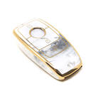 New Aftermarket Nano High Quality Marble Cover For Mercedes Benz Remote Key 3 Buttons White Color Benz-B12J3 | Emirates Keys -| thumbnail