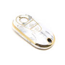 New Aftermarket Nano High Quality Marble Cover For Mercedes Benz Remote Key 3 Buttons White Color Benz-C12J | Emirates Keys -| thumbnail