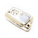 Novo aftermarket nano capa de mármore de alta qualidade para chave remota toyota 3 botões cor branca TYT-H12J3A Chaves dos Emirados -| thumbnail