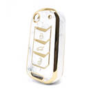 غطاء نانو رخام عالي الجودة لمفتاح ريموت ماهيندرا 3 ازرار لون ابيض MHD-A12J