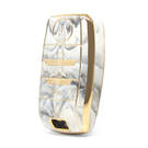 Nano couvercle en marbre de haute qualité pour clé télécommande Kia, 4 boutons, couleur blanche, KIA-D12J4A