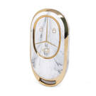 غطاء نانو رخام عالي الجودة لمفتاح ريموت NIO 3 ازرار لون ابيض NIO-B12J