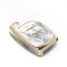 Nuova copertura in marmo Nano di alta qualità aftermarket per Hyundai Flip chiave remota 3 pulsanti colore bianco HY-B12J3A | Chiavi degli Emirati -| thumbnail