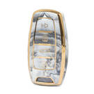 غطاء نانو رخام عالي الجودة لمفتاح ريموت الجدار العظيم 4 ازرار لون ابيض GW-B12J4