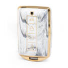 غطاء نانو رخام عالي الجودة لمفتاح ريموت الجدار العظيم 4 ازرار لون ابيض GW-C12J