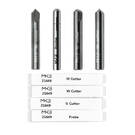 Conjunto de cortadores de ondulação em metal duro com 4 peças