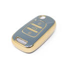 جديد ما بعد البيع نانو عالية الجودة غطاء جلد ذهبي لباوجون فليب مفتاح بعيد 3 أزرار اللون الرمادي BJ-B13J | مفاتيح الإمارات -| thumbnail